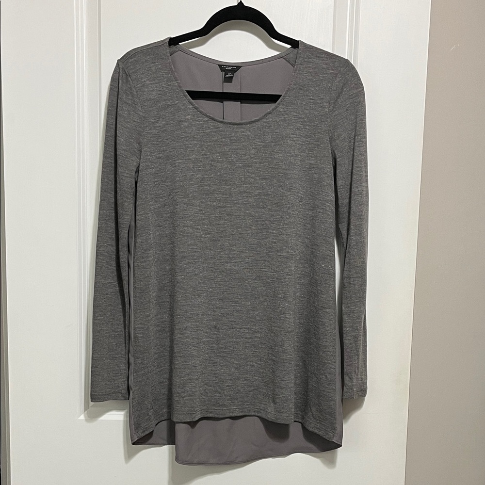Ann Taylor Long Sleeve Scoop Neck Tunic SP
